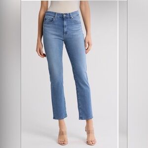 AG Adriano Goldschmied Light Blue Straight Leg Jeans